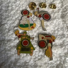 Job lot of 4 Sexy Lucky Strike girls Cigarette advertising metal lapel pins