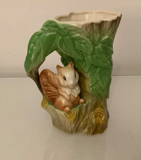 Withernsea Eastgate Pottery. Fauna. Tree & squirrel Vase /Jug  (Hornsea Mould)