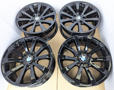 4x GENUINE GLOSS BLACK BMW 1 2