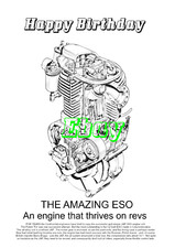 Speedway ESO Engine Birthday Card with envelope