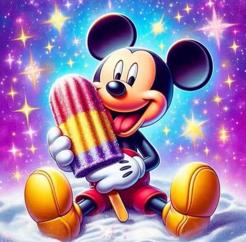 Mickey mouse 11ct - mouse, stamped