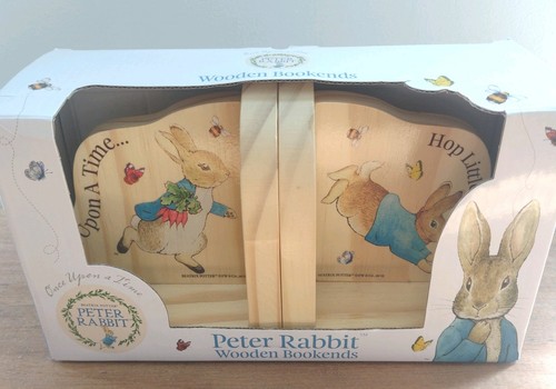 Peter rabbit wooden bookends - peter,