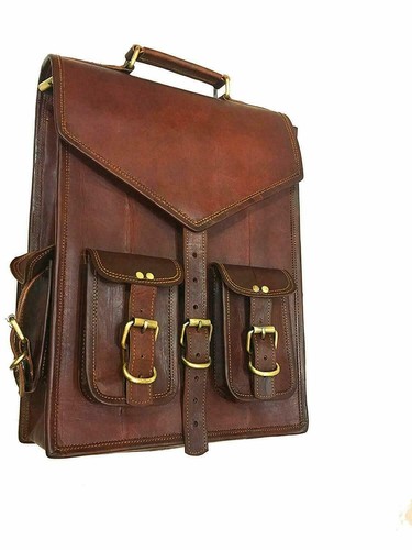 Vintage backpack leather bag - backpack,