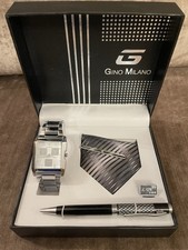 Gino Milano men’s gift set, MINTbeen in a drawer. A watch, pen, tie and tie pin 
