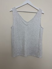 F&F Grey Knitted Sleeveless V