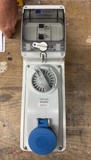 16A 230V Interlocked Switched RCD Socket 2P+E IP44