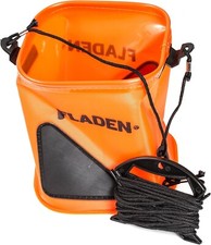 Fladen - EVA Orange Boat Folding Fishing Square Marine Bucket - 18x18x20cm wi...