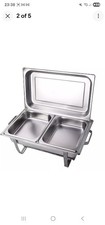 Fame Large 2 PAN Stainless Steel Chafing Dish Buffet Complete Set Food Warmer