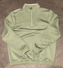 Oscar Jacobson Westland Quarter Zip Pullover, Large, Watercress