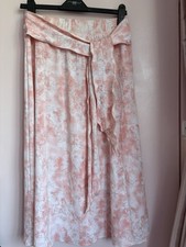 Kim & Co (QVC) A Line Midi Skirt Blush Flower M I Think!