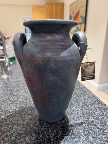 Pottery vase decorative piece - vase,