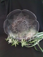 Large Domed Cordial Glass Serving Platter - Vintage Hoya Crystal Co - Cake Plate