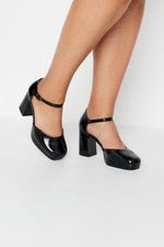 Yours Curve Women's Platform Court Shoes In Wide Fit & Extra Wide Fit