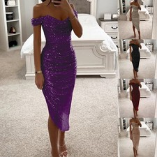 Women Sequined Off Shoulder