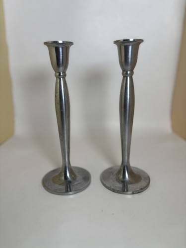 Pair vintage pewter - pair,