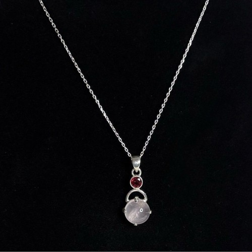 Rose quartz garnet natural - rose, &