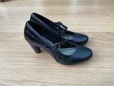 Ladies Marks and Spencer Insolia Black Leather heeled shoe