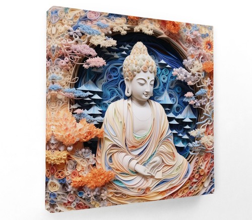 Buddha and flowers - buddha,