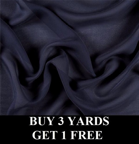 Premium navy blue crepe - navy,