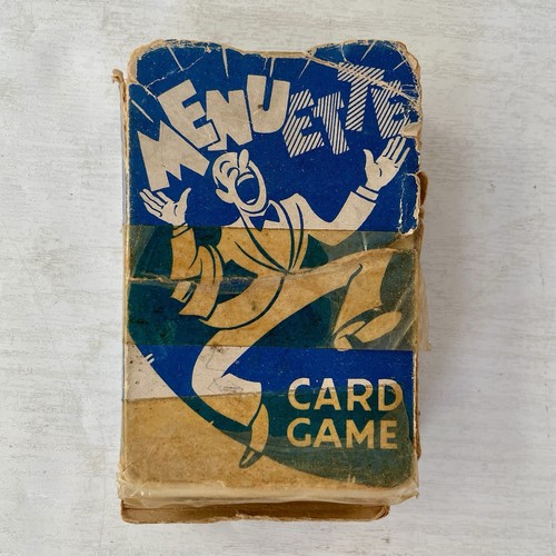 Vintage menuette card game - card,