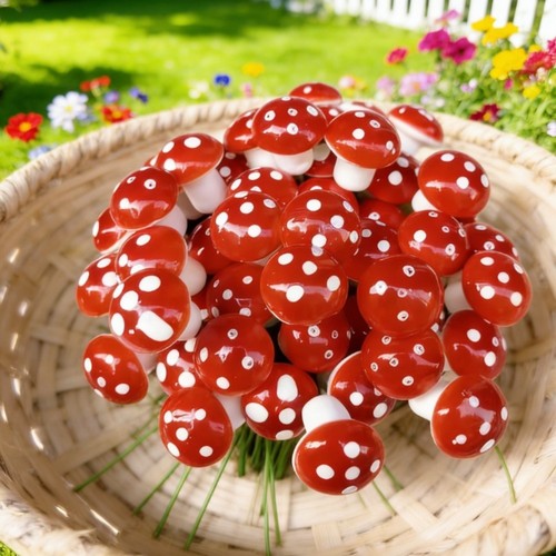 Mini foam mushroom set - foam,