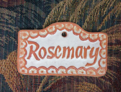 Rosemary herb garden - garden, marker
