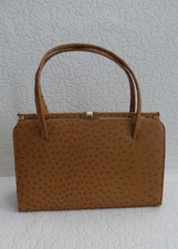 Vintage Tan Ostrich Leather