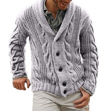 Mens Chunky Collar Cardigan