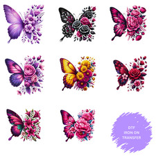 Butterfly & Floral Iron-On