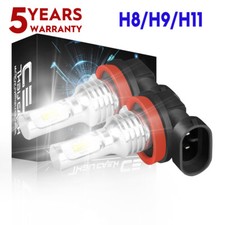2x H8 H9 H11 CSP LED Headlight Fog Light Kit Canbus Error Free 6000K White Bulbs