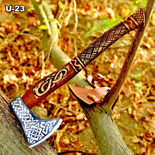 Handmade engraved axe - axe,