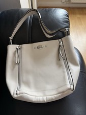 White Shoulder Bag tote from Matalan with Zip Detail Womens Ladies Girls