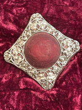 Antique Sterling Silver Pin Cushion & Toddy Ladle 