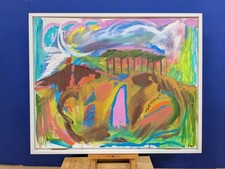 DARTMOOR BELLEVER ACRYLIC LANDSCAPE CANVAS PAINTING NIGEL WATERS SIGNED FRAMED