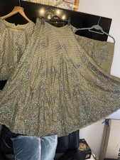 Bridal Indian Wedding Dress Lengha Pakistani Gold 