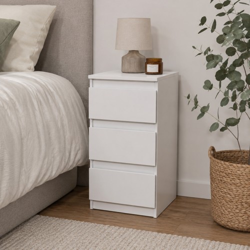 Drawer white bedside - ,