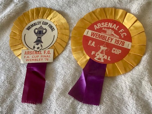 Arsenal vintage rosettes 1978 - vintage,