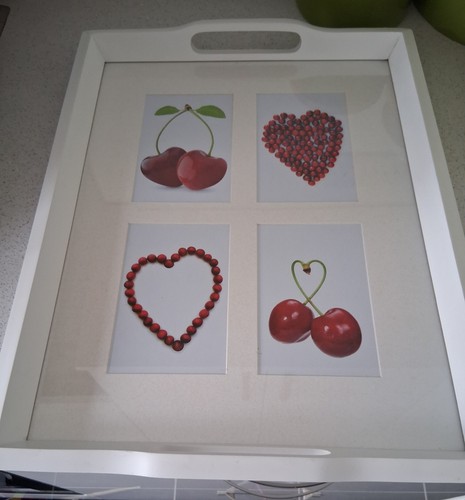 Upcycled cherries photo tray - photo,