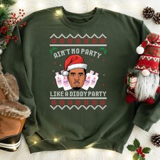 Funny Diddy Party Christmas Jumper Printed Ugly Xmas Holiday Party Gift Sweater