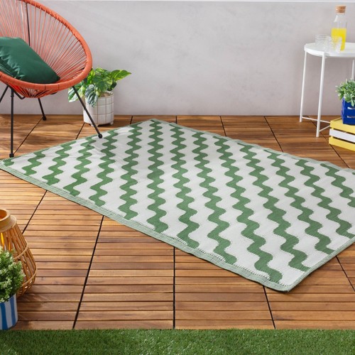 Wave green rug 120x180cm - green,