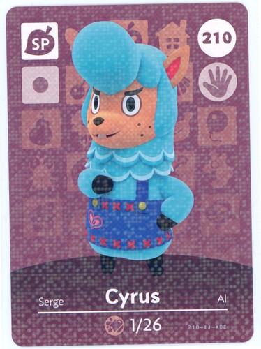Cyrus 210 amiibo card - cyrus,