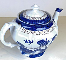 CLEARANCE SALE! Booths REAL OLD WILLOW pattern A8025 FULL-SIZE TEAPOT  7"H x 9"W