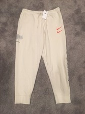 Nike Sportswear Double Swoosh Fleece Jogger Cream Pants Mens XXL 2XL DJ0467-104