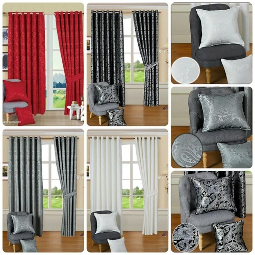 New jacquard eyelet curtains - new,