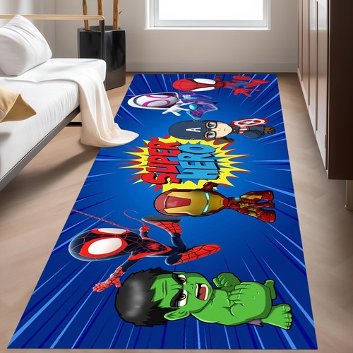 Superhero blue rug spiderman - superhero, rug,spiderman