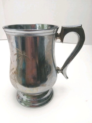 Vintage silver plated etched - vintage,