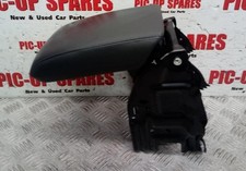 Audi A4 RS4 08-15 Avant Nogaro Black Leather Centre Arm Rest Blue Stitches  