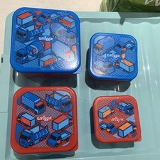 Smiggle Kids Snack Boxes | Girls Lunch Box Set for School, Days Out | Set of 4