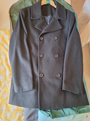 Men black long coat - black,