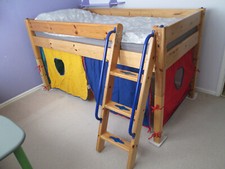 Childs cabin/bunk /play  bed + mattress converts to adult bed 2yrs to 102years!!